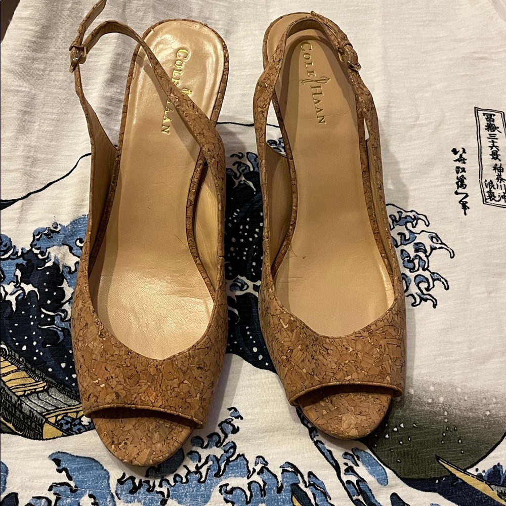 Cole Haan Nike Air Cork Kitty Heels 10.5B